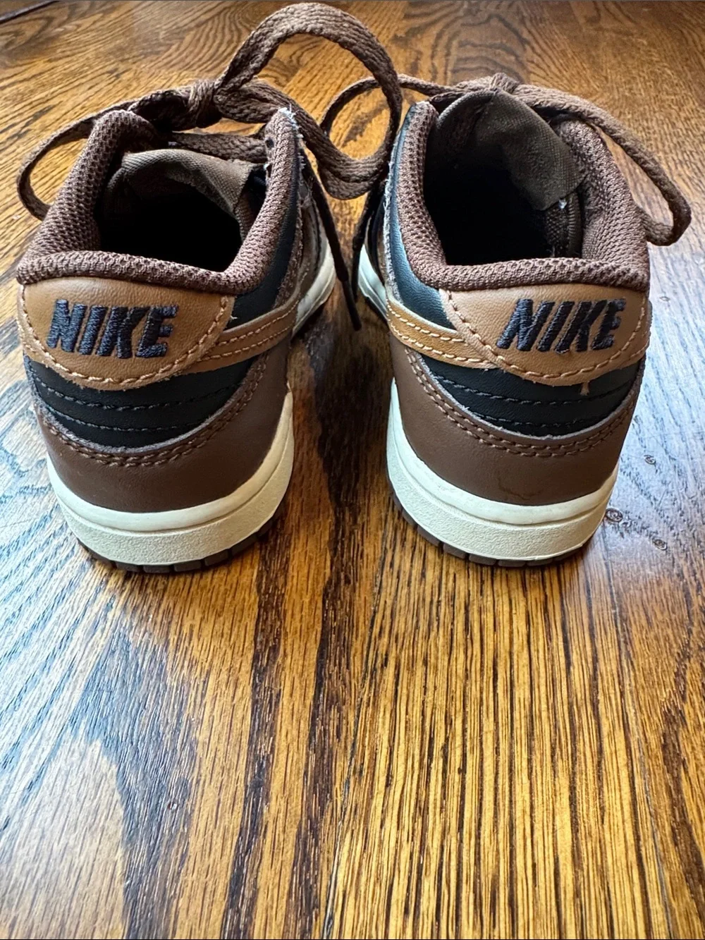 Nike Kids Brown and Black Low-Top Dunks Sneakers